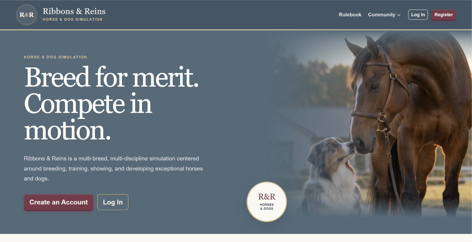 Ribbons & Reins is a simply and creative horse and dog simulation game